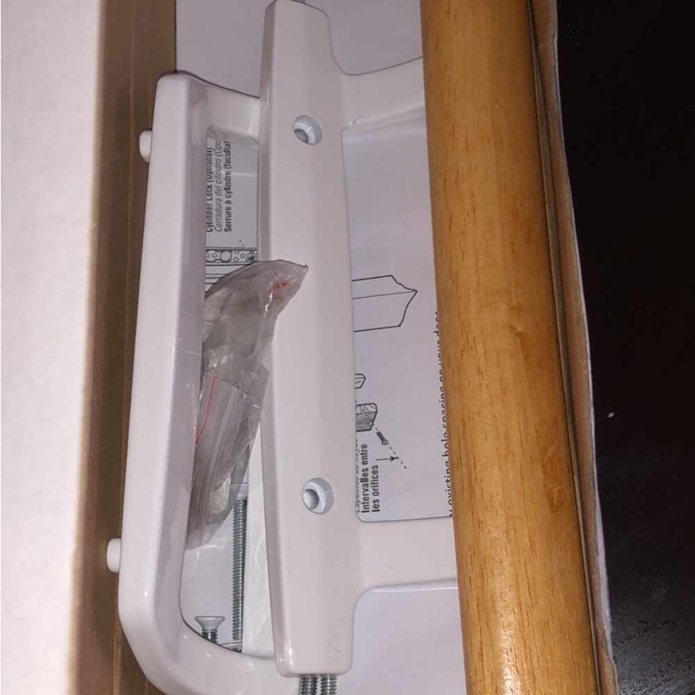 Wood sliding glass door handle